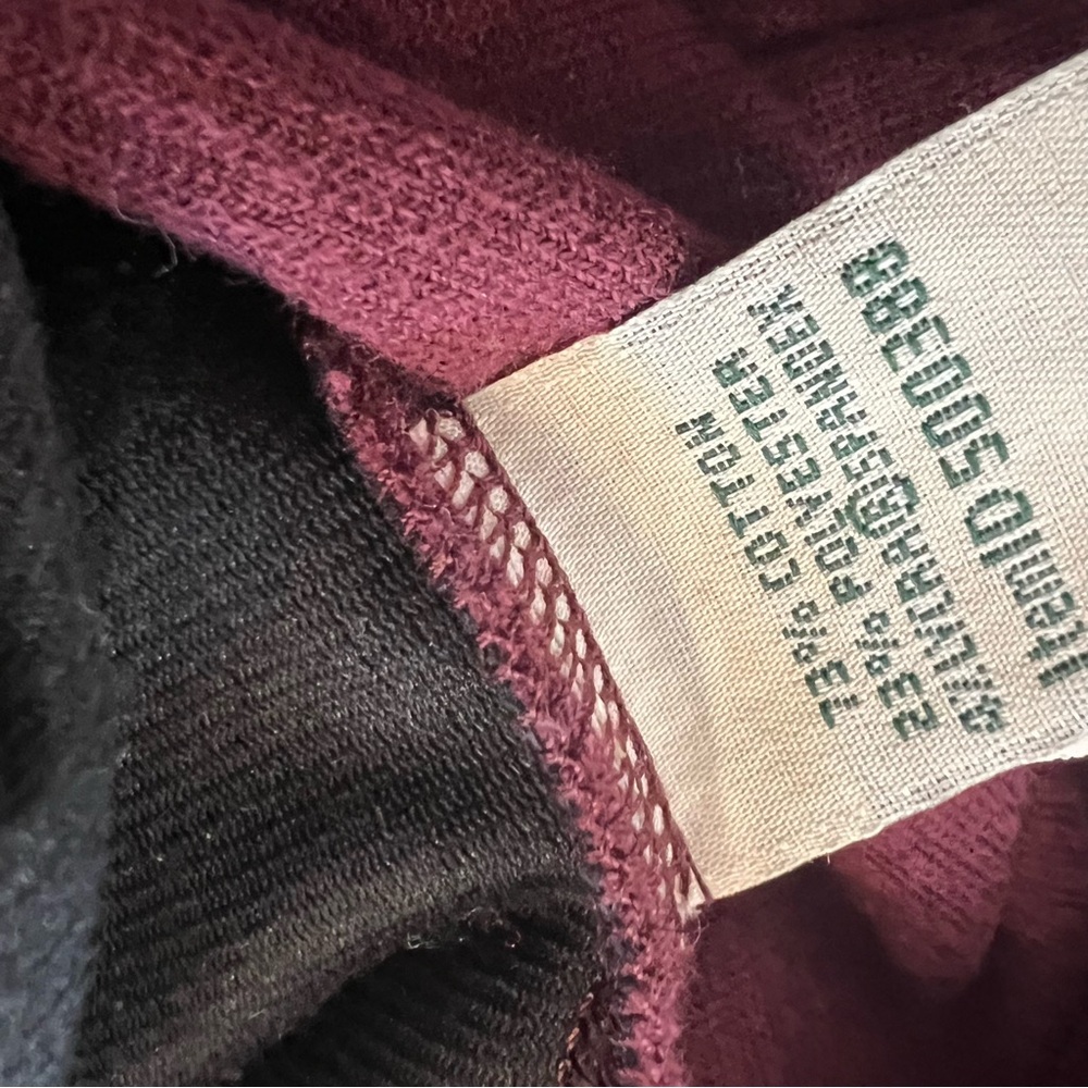 2 Pc LL Bean Corduroy Wide Leg Knit Pull On pants‎ Jacket LP / XL ribbed Merlot - Picture 8 of 11